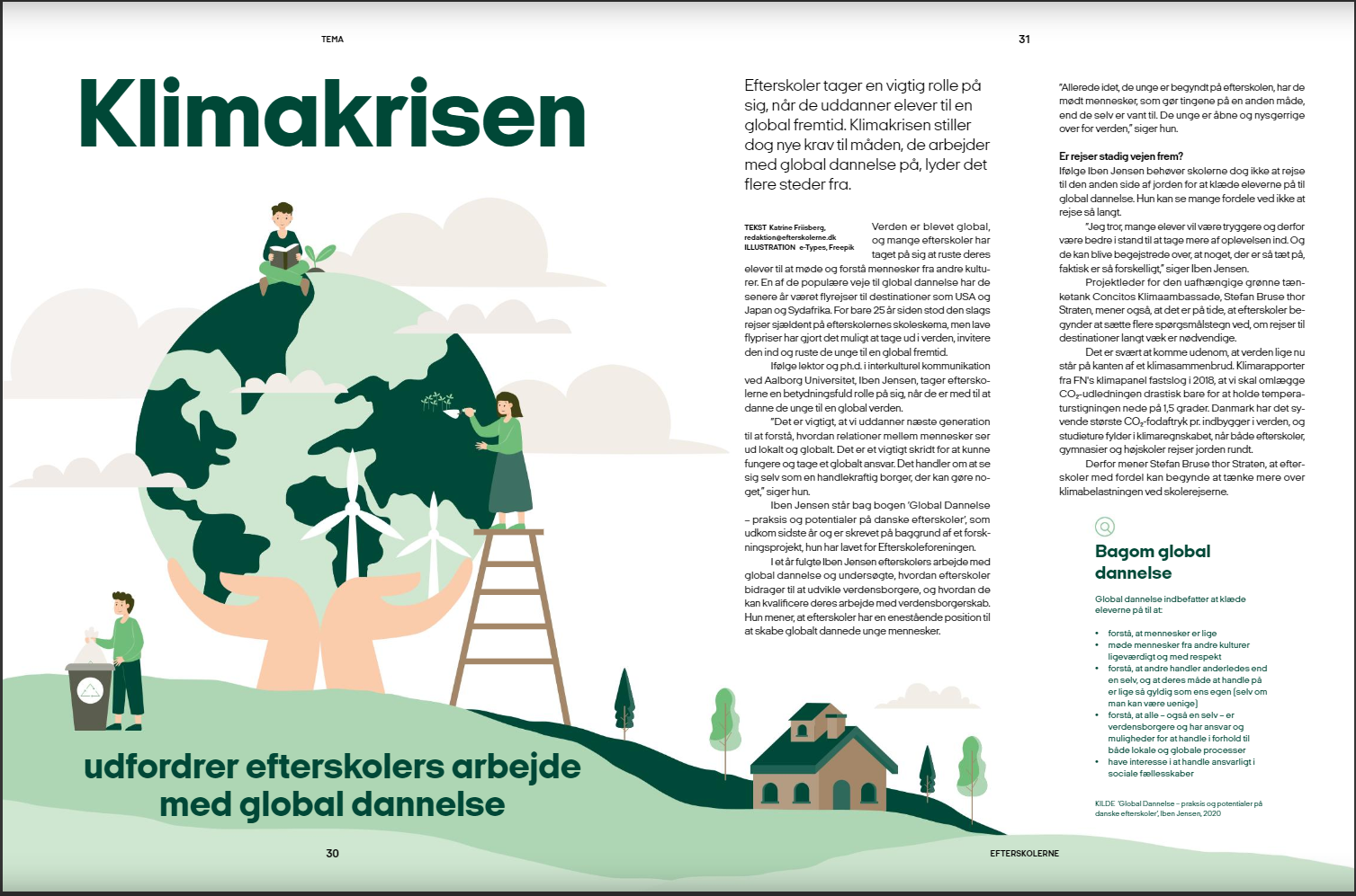 Side 1 i temaet om global dannelse i klimakrisens tid