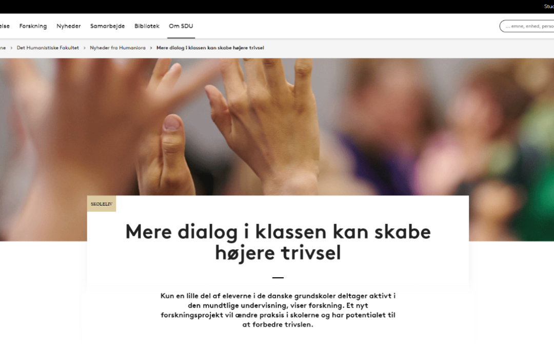 Mere dialog i klassen kan skabe højere trivsel